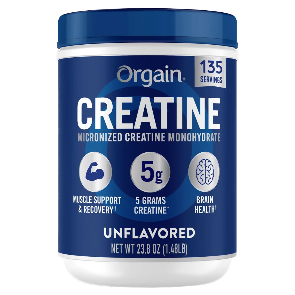 Orgain 5g Micronized Creatine Monohydrate, Unflavored, 1.48lbs