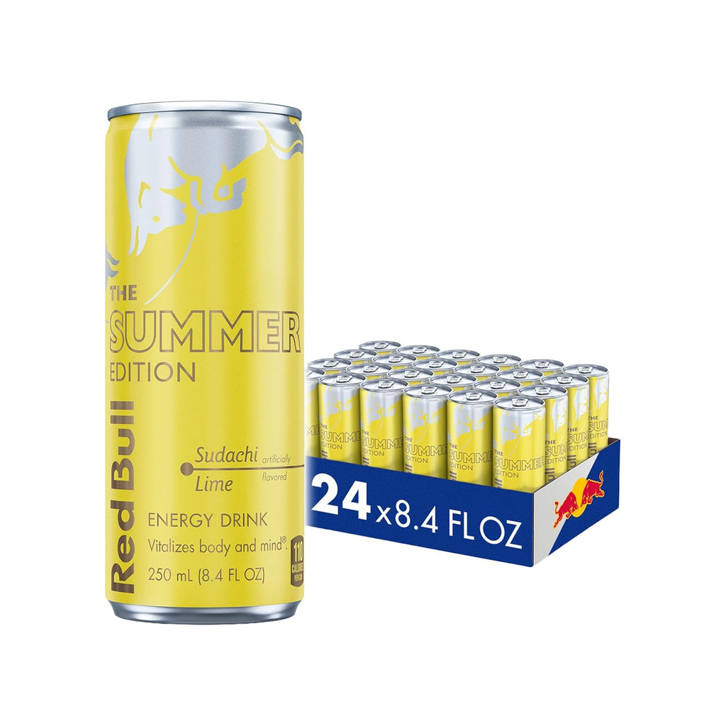 Red Bull Summer Edition Sudachi Lime Energy Drink, 8.4 Fl Oz, (24 Pack)