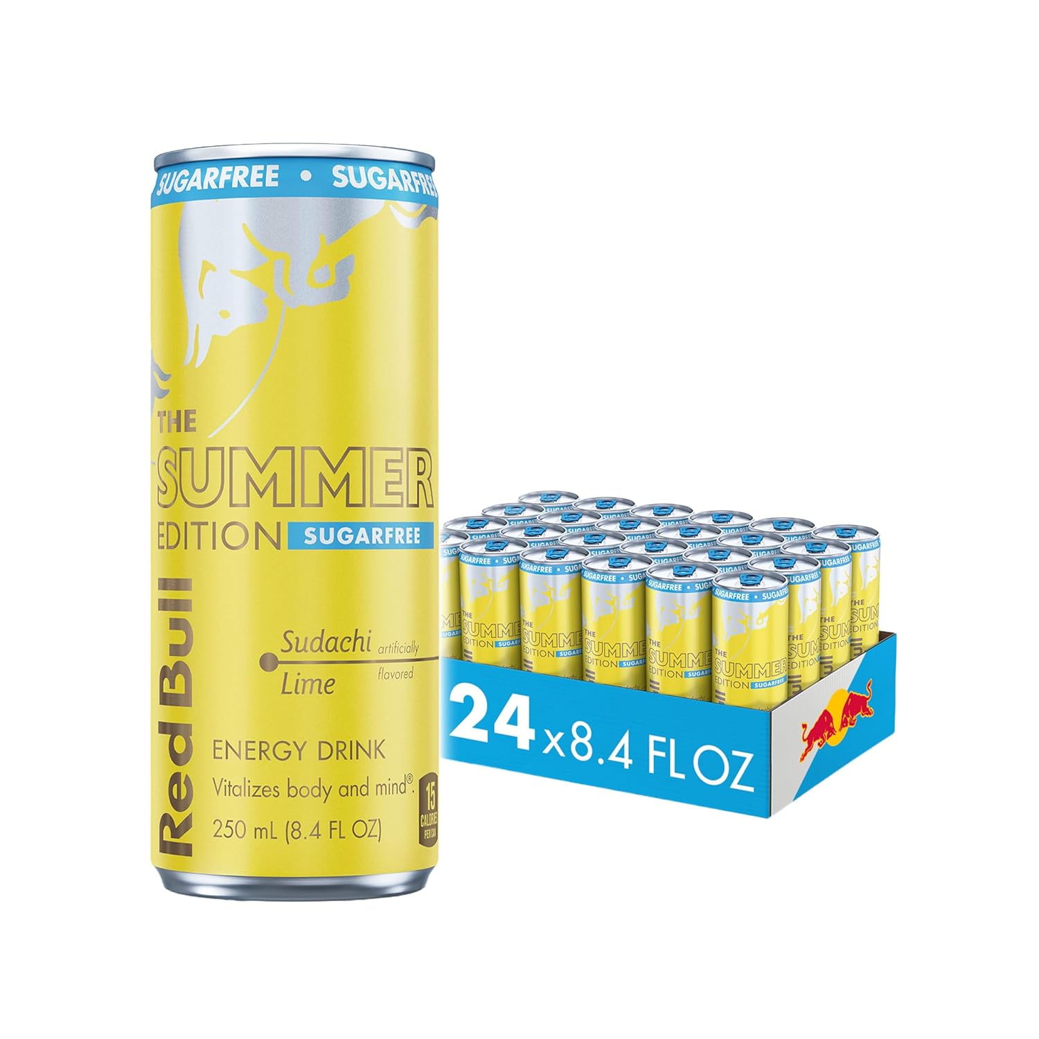 Red Bull Sugar-Free Summer Edition Sudachi Lime Energy Drink,  8.4 Fl Oz, (24 Pack)