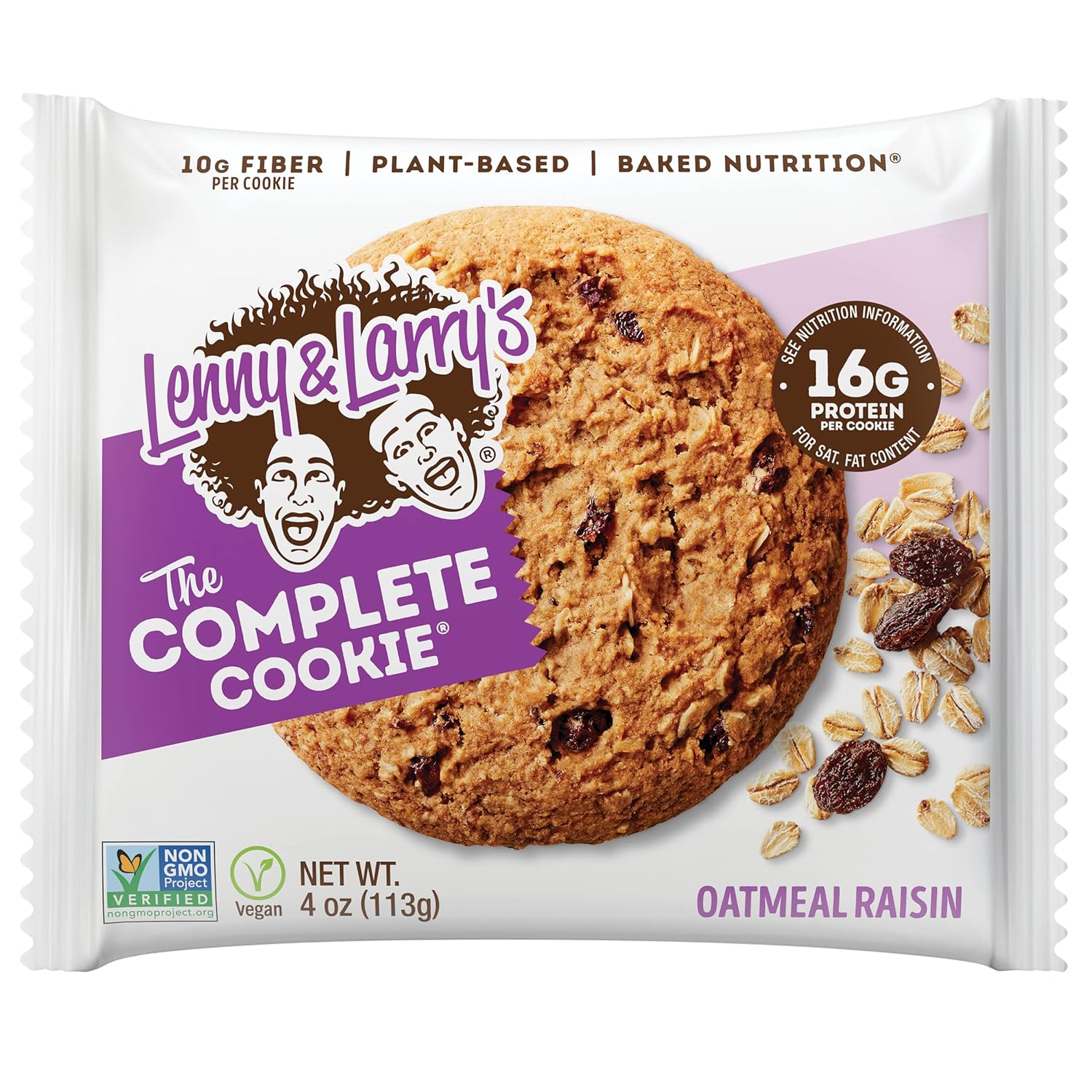 Lenny & Larry's, Complete Cookie Oat Raisin, Soft Baked, 16g Plant Protein, Vegan, Non-GMO, 4 Ounce Cookie (Pack of 12) (Copy)